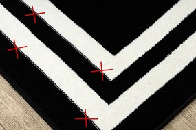 Tappeto HAMPTON Inquadrata nero - PRODOTTO DI SECONDO GRADO