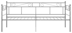 Telaio divano letto grigio in metallo 90x200 cm