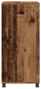 Mobiletto con ruote legno antico 55x40x91 cm in truciolato