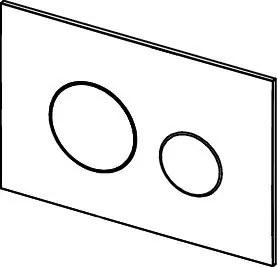 Tece TECEloop 9240922 placca di comando tecnologia a doppio scarico in plastica cromo satinato