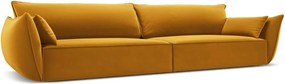 Divano color senape con rivestimento in velluto 248 cm Vanda – Mazzini Sofas