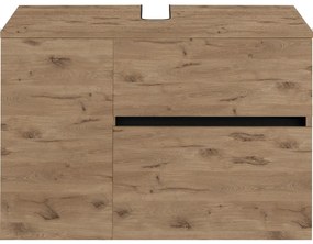 Mobile effetto rovere per lavabo da parete 80x53 cm Wisla - Støraa