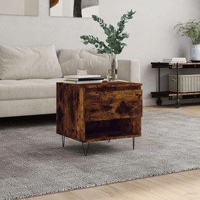Tavolino Da Salotto Rovere Fumo 50x46x50cm İn Legno Multistrato /