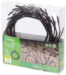 Aigostar - Catena LED solare 72xLED/4m IP65 300 mAh bianco caldo rami dell'albero