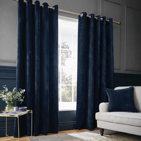 Tende in set termoisolanti blu scuro in ciniglia 2 pz 229x229 cm Selene Luxury Chenille – Hyperion