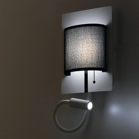 Lampadario Applique Led Pop Eclettico Colore Bianco Nero 6W  Mis 16 x 35 x 18 cm