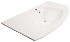 Lavabo rettangolare Sole L 100 x P 46 x H 18 cm in ceramica bianco