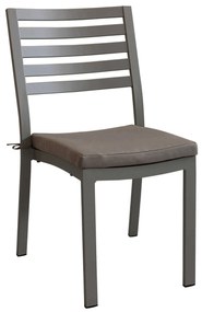 DEXTER - sedia da giardino in alluminio impilabile con cuscino