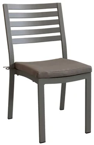 DEXTER - sedia da giardino in alluminio impilabile con cuscino