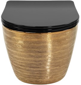 Vaso WC sospeso Rea Carlo Flat Brush Gold