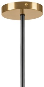 Lampadario a sospensione con supporto rigido LILOU 4xE14/5W/230V oro/nero/fumé beige