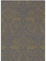 Morris & Co Carta da parati Pure Brer Rabbit - Ink/ Gold
