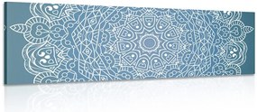 Stampa su tela – Mandala meditativo su sfondo blu