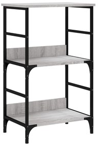 Libreria grigio sonoma 50x33x82 cm in legno multistrato