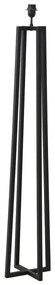 Lampada da terra con piedistallo nero opaco 130 cm Miley - Light &amp; Living