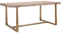 Tavolo da pranzo rettangolare in legno e metallo marrone cm 180x90x78