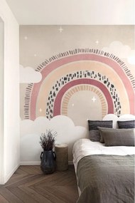 Fotomurale GRANDECOLIFE Arcobaleno, beige, bordeau, nero 371X280 cm