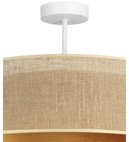 Lampadario da soffitto SARTA 1xE27/60W/230V rame/iuta