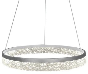 Lampadario LED su cavo GALA LED/25W/230V Ø 50 cm argento