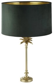 Lampada Da Scrivania Contemporanea Palma Ottone Velluto Verde 1 Luce E27