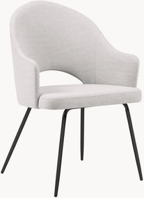 Sedie da pranzo Lys in effetto lino con imbottitura, 2 pz