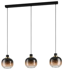 Eglo 99615 - Lampadario a sospensione con filo OILELLA 3xE27/40W/230V marrone