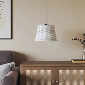 Paralume Da Soffitto Bianco Ø20x15 Cm İn Vimini /