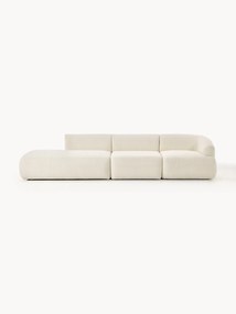 Chaise longue componibile 4 posti in teddy Sofia