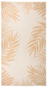 Tappeto Da Esterni A Tessitura Piatta 80x150 Cm Motivo A Foglie /