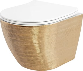 Vaso WC sospeso Rea Carlo Flat Brush Gold