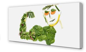Stampa quadro su tela Un personaggio delle verdure 100x50 cm