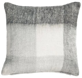 Kave Home - Fodera cuscino Catarina quadri bianchi e grigi 45 x 45 cm