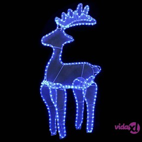 vidaXL Decorazione Natalizia Renna in Rete con 306 LED 60x24x89 cm
