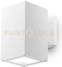 Ges1014- applique quadrata in alluminio colore bianca 1 luce attcco...