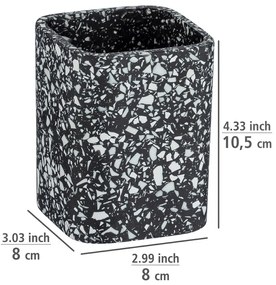 Tazza nera per spazzolini da denti Terrazzo - Wenko