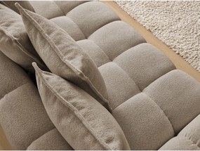 Divano grigio tortora con rivestimento in ciniglia 278 cm Everest – Bobochic Paris