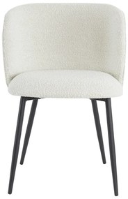 Sedia da pranzo bianca in imbottito Elyna – Light &amp; Living