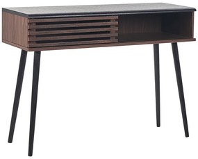 Tavolino consolle legno scuro 110 x 40 cm PERTH Beliani