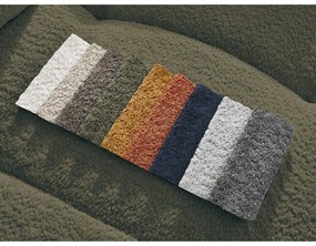 Poggiapiedi color kaki con rivestimento in bouclé Roxelane – Bobochic Paris