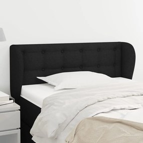 Testiera Ad Orecchio Nera 83 X 23 X 78/88 Cm İn Tessuto /
