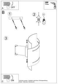 Sollux SL.0981 - Applique HESTIA 1xG9/40W/230V nera
