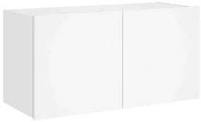 Mobile tv a parete con luci led bianco 80x35x41 cm