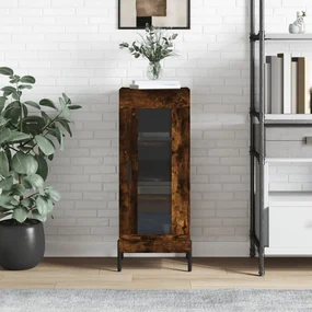Credenza Rovere Fumo 34,5x34x90 Cm İn Legno Multistrato /