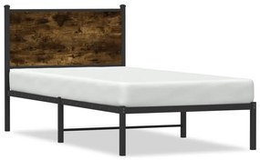 Giroletto Senza Materaso İn Metallo Rovere Fumo 90x190 Cm /