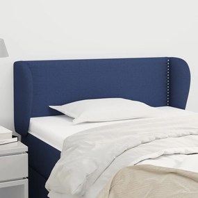 Testiera ad orecchio blu 83 x 23 x 78/88cm in tessuto