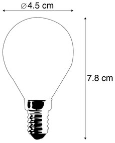 Set di 4 lampadine LED E14 P45 opale 3.5W 360lm 2700K