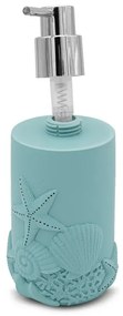 Set accessori bagno 3 pezzi da appoggio in resina acquamarina Coral