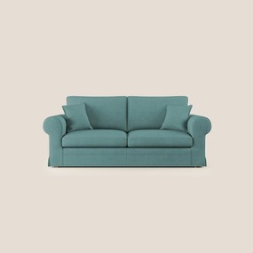 Lady divano classico in piuma d'oca realizzato con tessuto impermeabile T02 petrolio