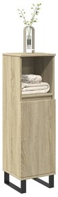 Armadietto Da Bagno Rovere Sonoma 30x30x100cm Legno Multistrato /