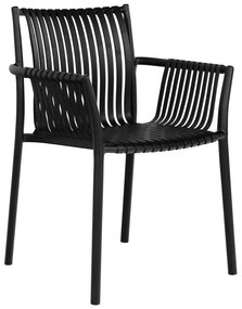 Set di 2 sedie nere da giardino in plastica Tulsa - House Nordic